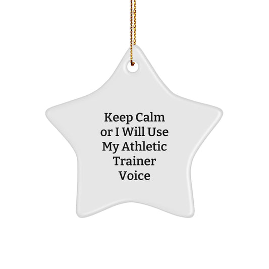 Funny Athletic Trainer Gifts from Friends for Christmas Unique Star Ornaments - Image 1