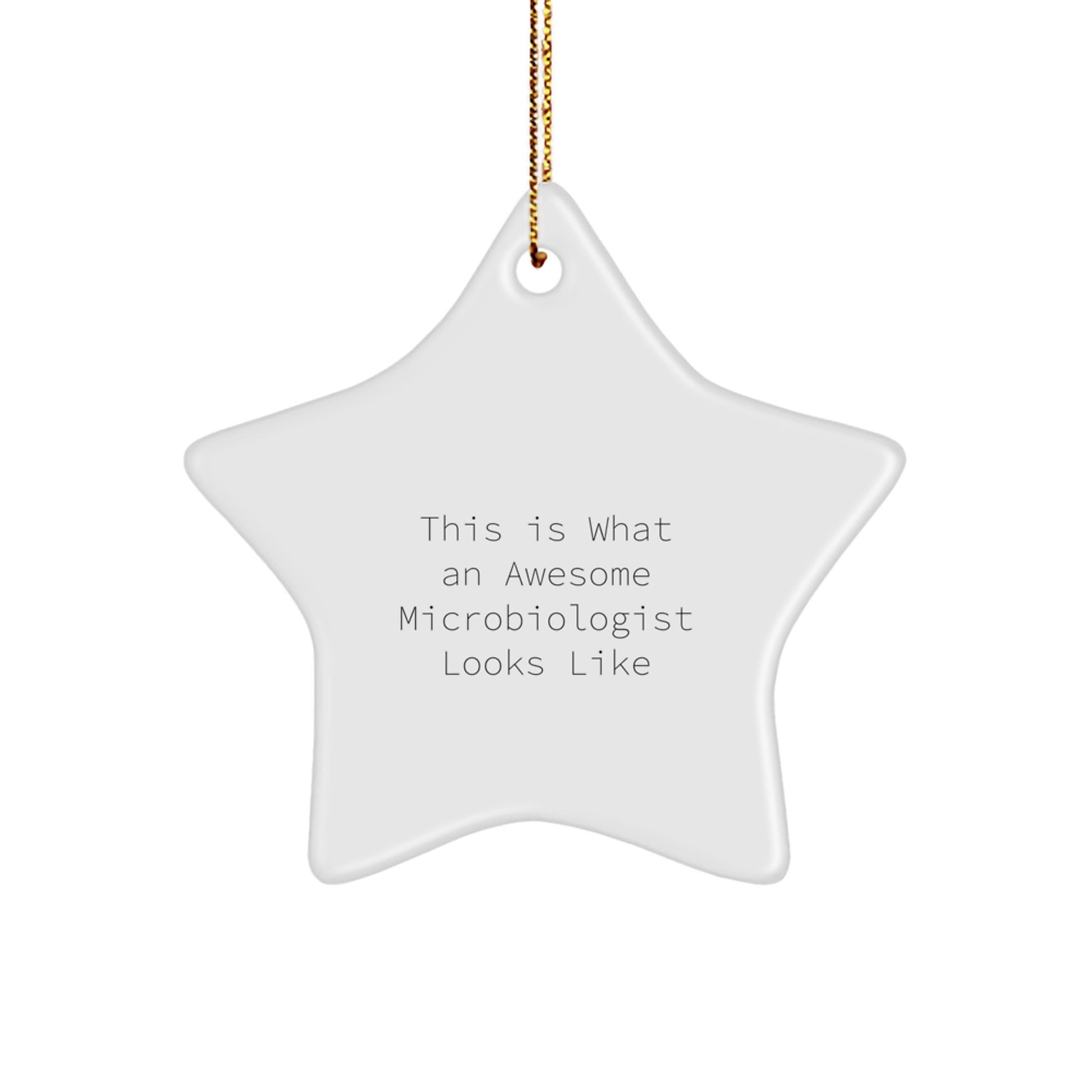 Funny Inspirational Gifts from Friends and Family for Awesome Microbiologists, This Is What An Awesome Microbiologist Looks Like Star Ornament Christmas Unique - Image 1