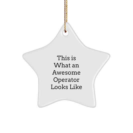 Funny Operator Gifts from Men, This Is What an Awesome Operator Looks Like Star Ornament for Operator Friends, Unique Christmas Unique Gifts for Men, Christmas Operator Decorations - Image 1