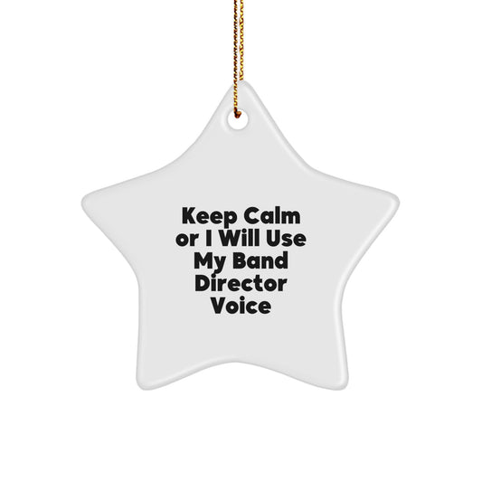 Band Director Star Christmas Ornament for a Best Friend Companion Gift - Image 1