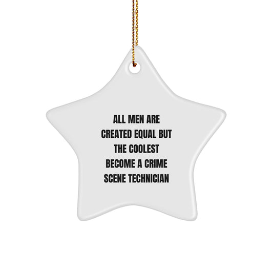 Funny Crime Scene Technician Gifts from Men - Star Ornament for Christmas - Image 1