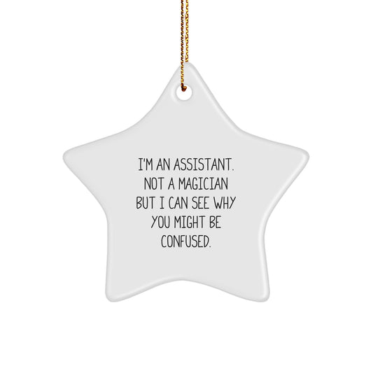 Funny Assistant Gifts from Men to Friends for Christmas Unique Star Ornament Assistant Lover - Image 1