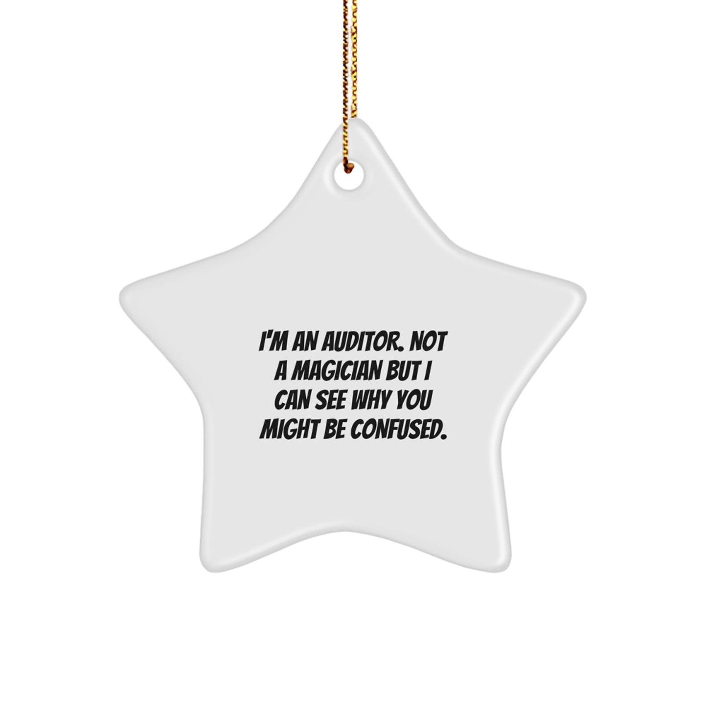 Funny Auditor Star Ornament Gifts from Friends for Men Christmas Unique Decorations - Image 1