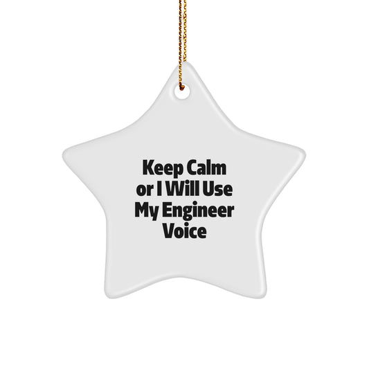 Funny Engineer Star Ornament Gifts from Men to Friends for Engineer Christmas Unique Decorations - Image 1