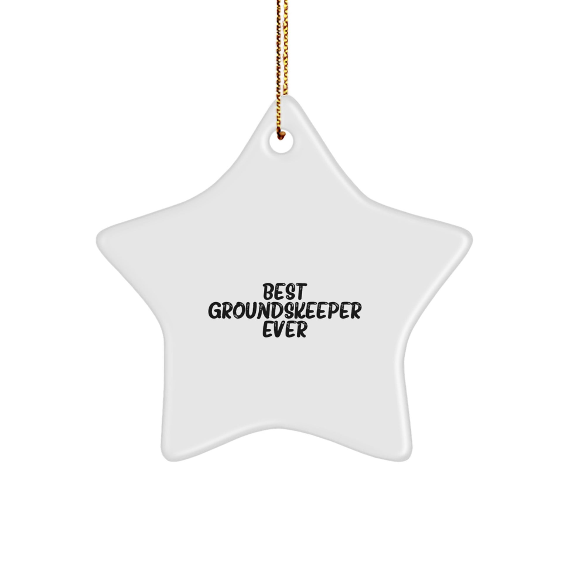 Funny groundskeeper Gifts from Men, Gifts for groundskeeper, groundskeeper Star Ornament Best Ever - Image 1