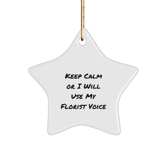 Funny Florist Gifts for Friends from Men, Cute Star Ornament Keepsake for Christmas Unique Presents from Family - Image 1