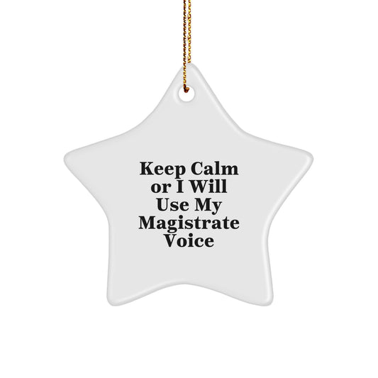 Magistrate Star Ornament Funny Gifts from Friends for Magistrate Men Christmas Unique Items - Image 1