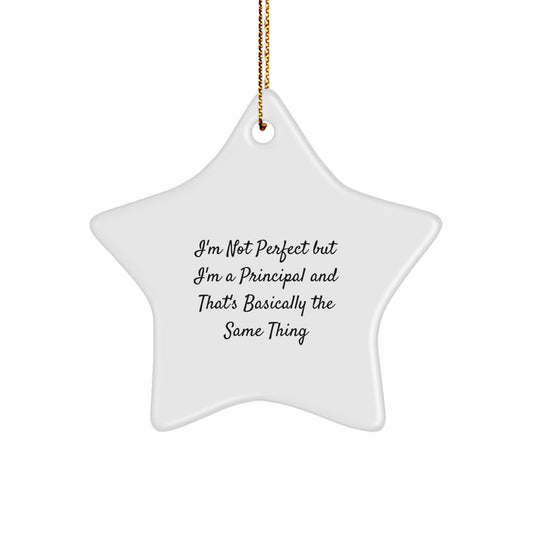 Funny Principal Gifts, Star Ornament for Men, Women, Friends, and Family, Perfect Christmas Unique Gifts from Men to Principal, Women, or Coworkers - Image 1