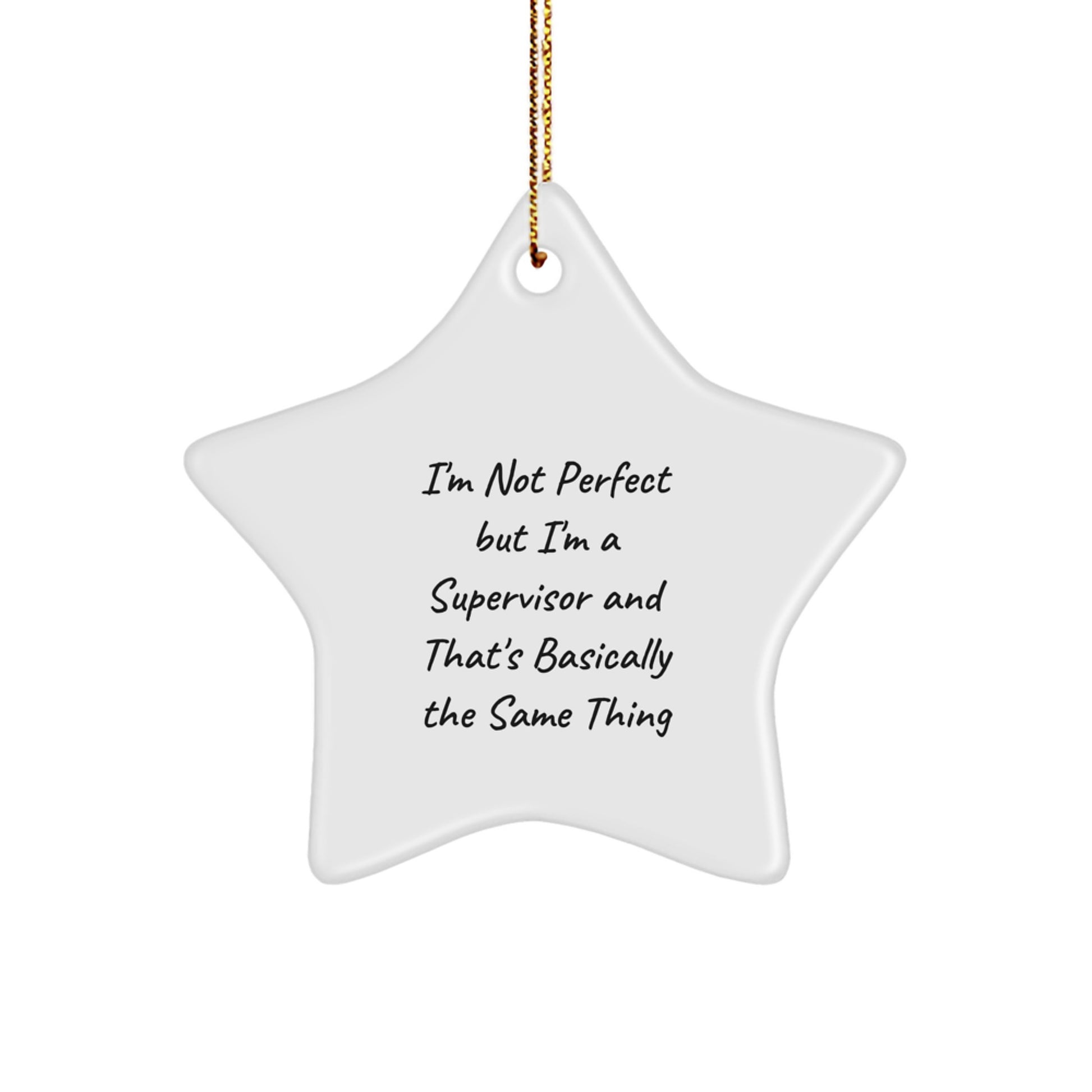 Funny Supervisor Star Ornaments Gifts from Men to Supervisor for Christmas Unique Office Decorations - Image 1