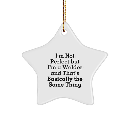 Funny Welder Gifts for Men Funny Star Ornament Christmas Unique Gifts from Friends to Family - Image 1