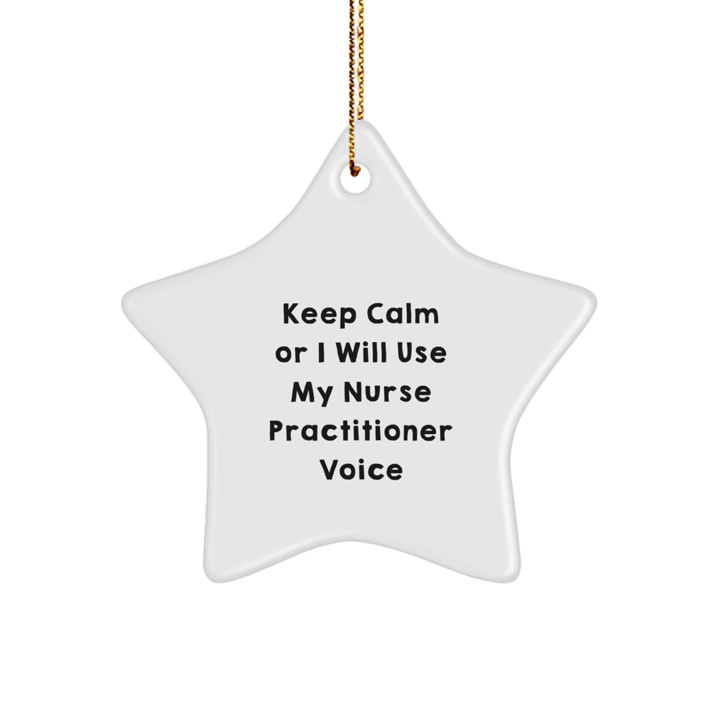 Funny Nurse Practitioner Gifts Christmas Star Ornament for Nurse Practitioner Friends and Family Unique Gifts from Men Women Coworkers Family - Image 1