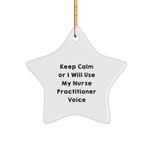 Funny Nurse Practitioner Gifts Christmas Star Ornament for Nurse Practitioner Friends and Family Unique Gifts from Men Women Coworkers Family - Image 1
