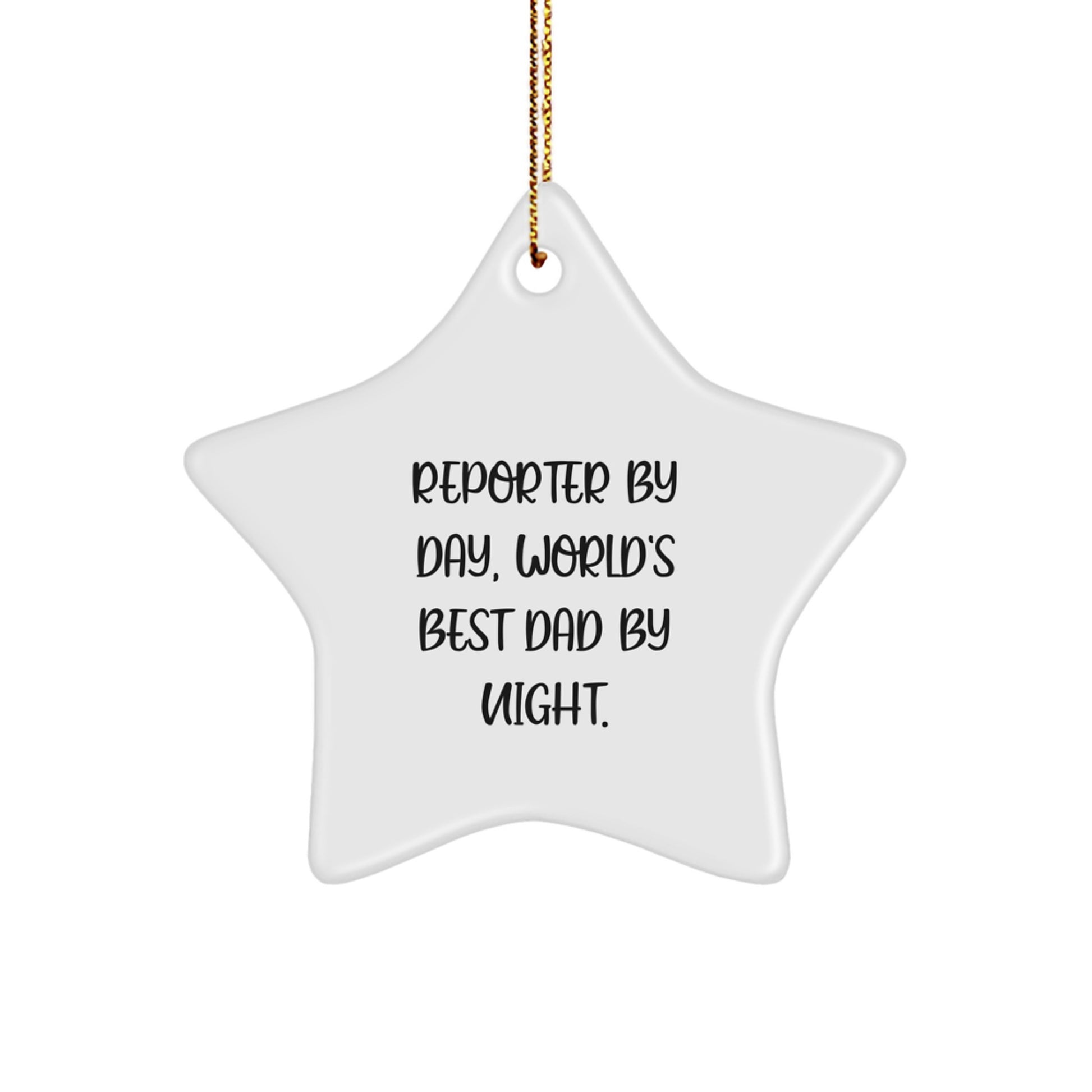 Reporter Star Ornament Funny Quote Gifts from Friends for Christmas Unique Presents - Image 1