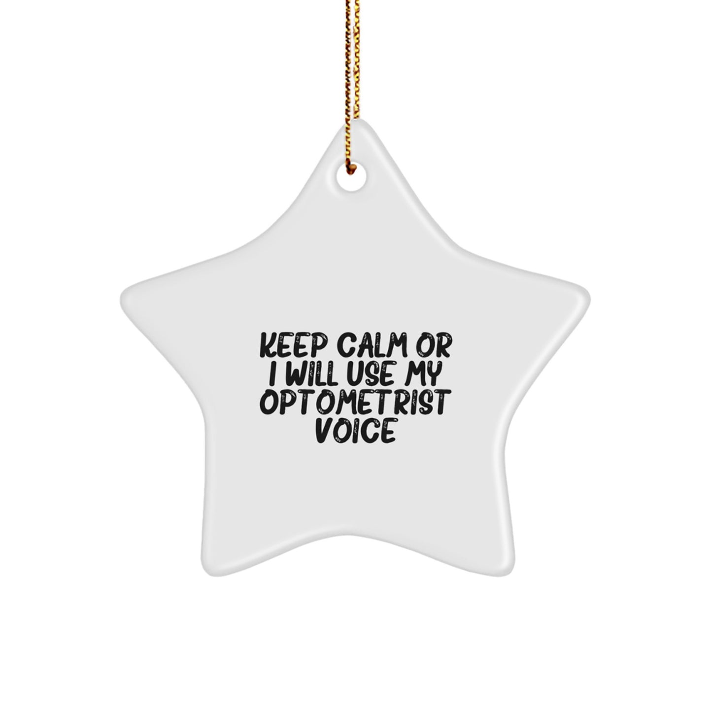 Funny Optometrist Gifts, Optometrist Office Decorations, Star Ornament, Christmas Unique Gifts from Friends to Optometrist Men - Image 1