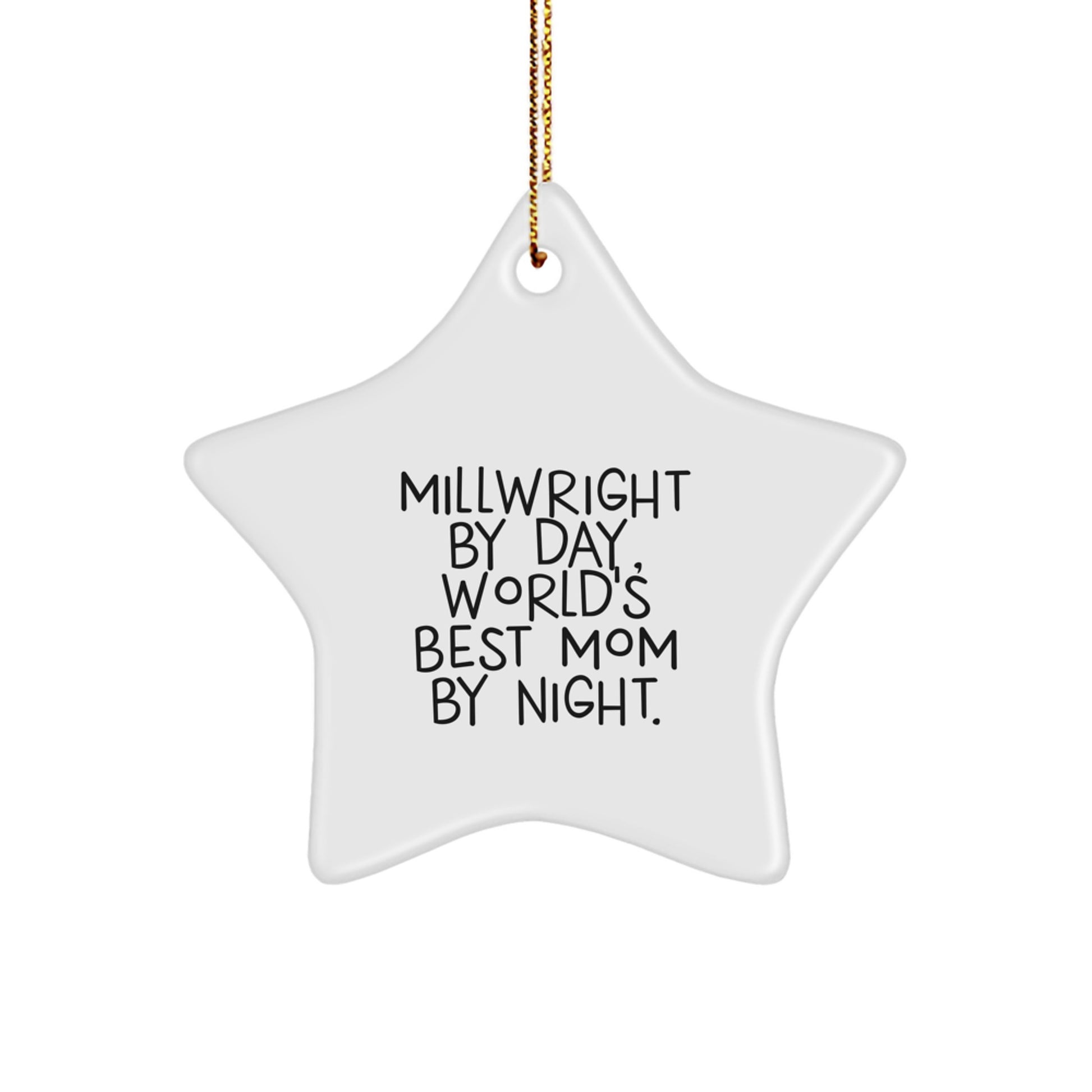 Funny Millwright Gifts from Mom, Star Ornament for Millwright Husband, Christmas Unique Gifts for Him - Image 1