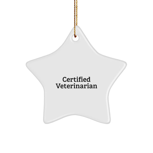 Funny Veterinarian Gifts for Friends, Friends Gifts from Men, Men Star Ornament for Veterinarian - Image 1