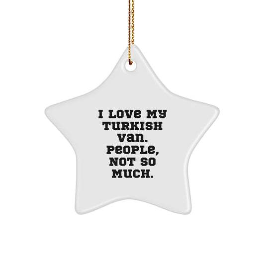 Turkish Van Cat Star Ornament Funny Gift from Friends for Men Women Family - Image 1