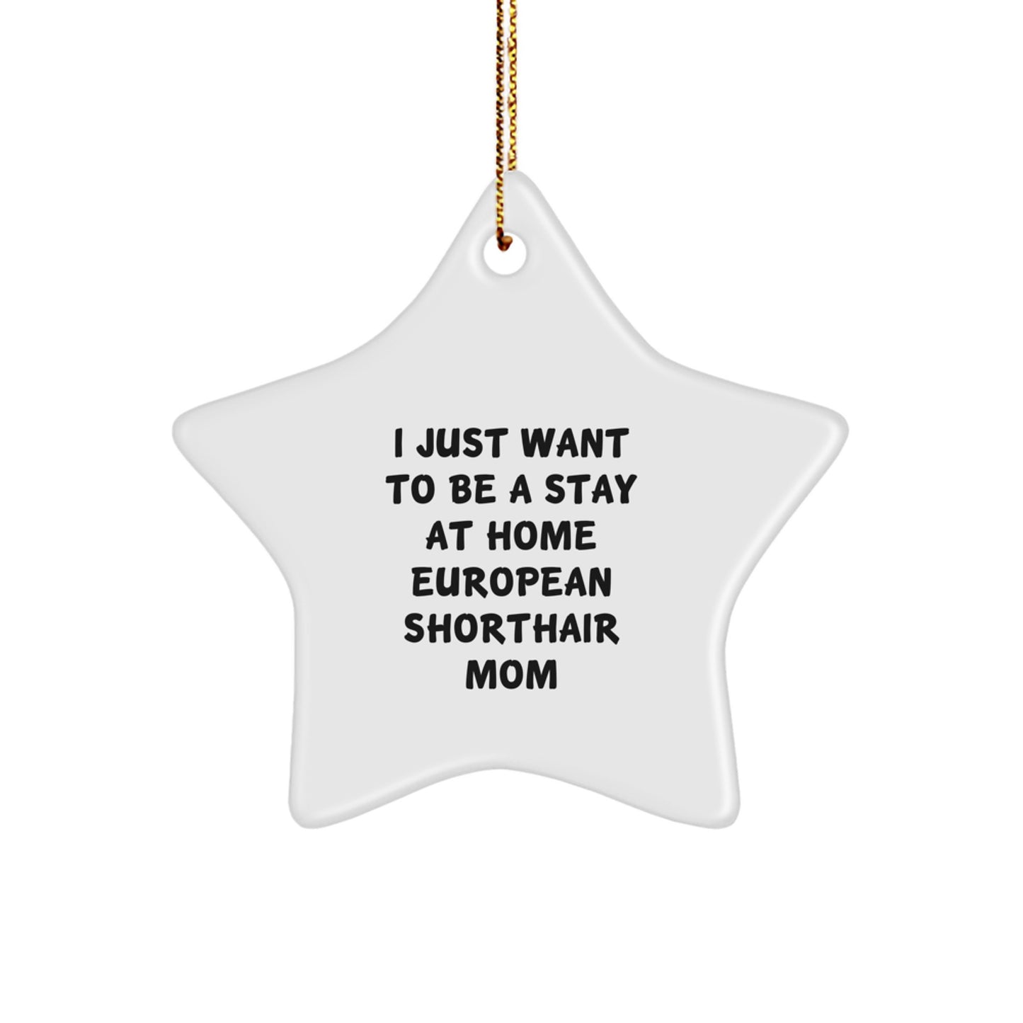 European Shorthair Cat Mom's Christmas Star Ornament Gifts from Family - Image 1