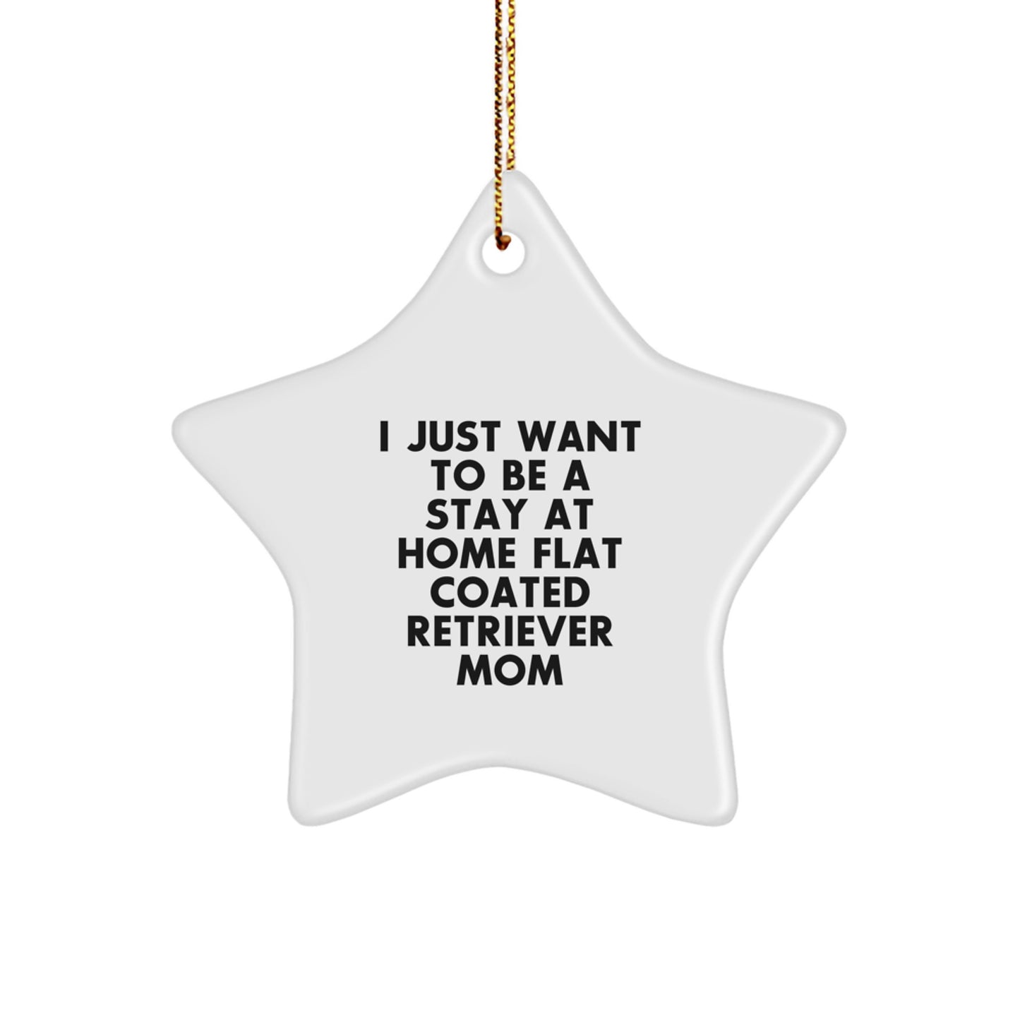 Flat Coated Retriever Dog Mom Star Ornament Funny Gift from Friends for Christmas - Image 1
