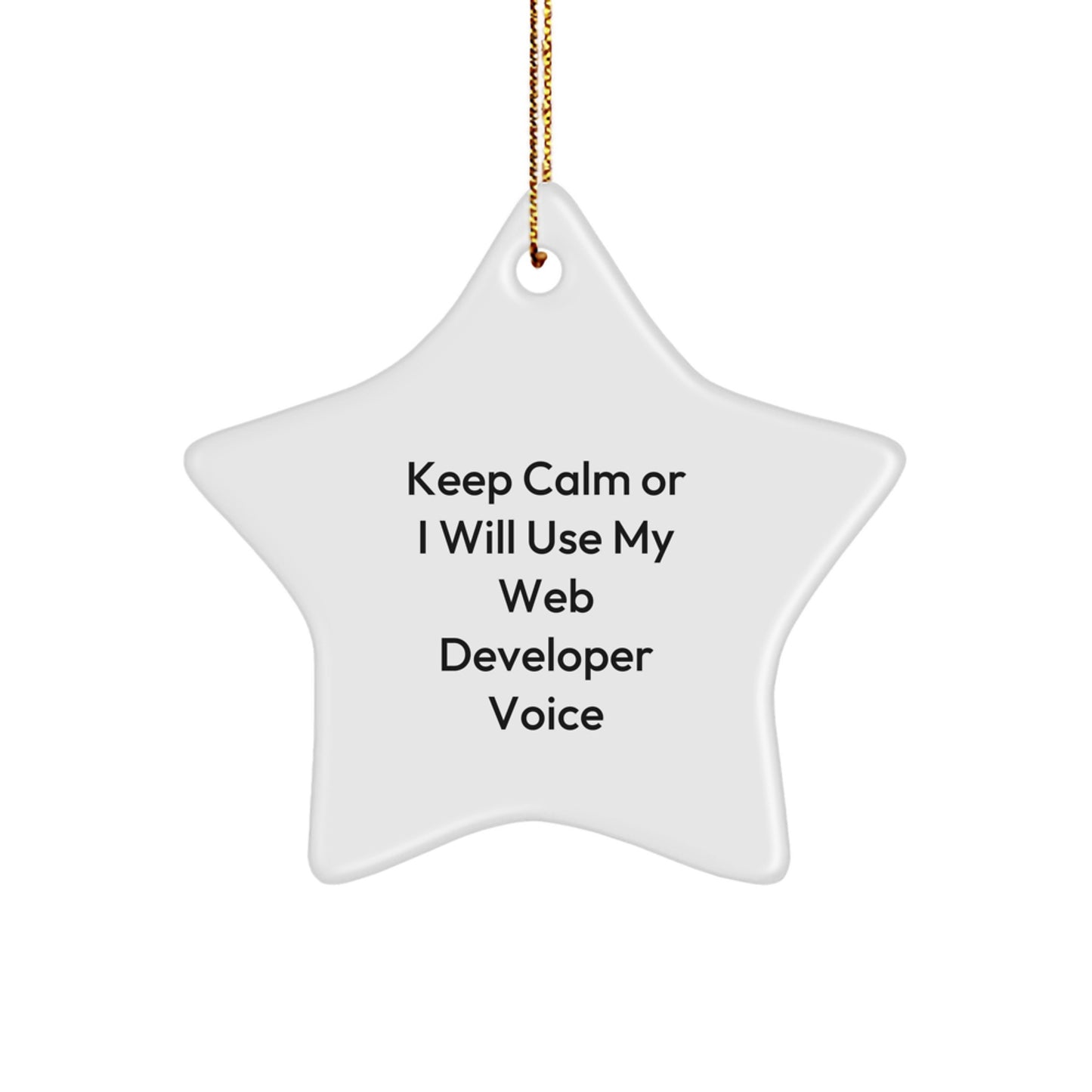 Gifts from Men Web Developers - Web Developer Star Ornament, Funny Quote, Christmas Unique Gifts for Web Developers, Friends, Family, Coworkers, Funny Web Developer Gifts - Image 1