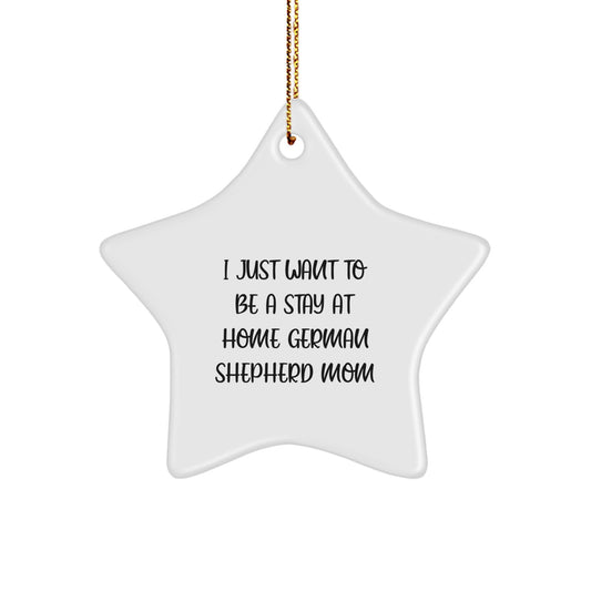 Funny German Shepherd Dog Mom Star Ornament Gifts from Family for Christmas Unique - Image 1