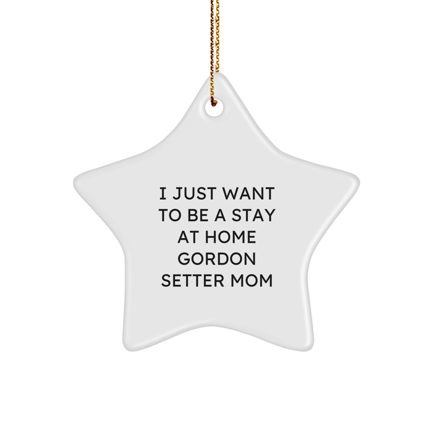 Gordon Setter Dog Mom's Star Ornament, Funny Gift for Dog Lovers from Friends and Family, Unique Christmas Decorations - Image 1