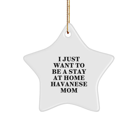 Havanese Dog Star Ornament Gifts from Mom for Havanese Dog Lover Christmas Unique Gifts - Image 1