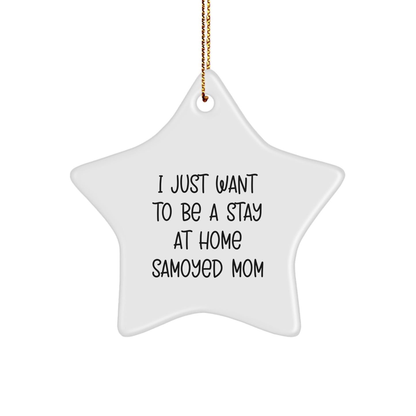 Funny Samoyed Dog Mom Gifts from Family for Christmas Unique Star Ornaments - Image 1