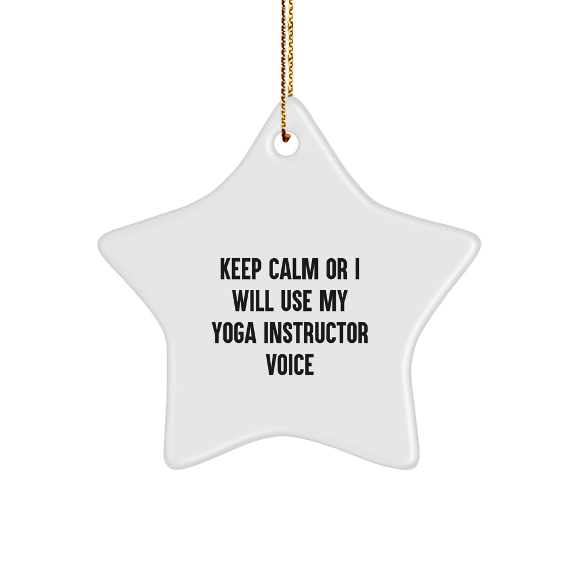 Funny Yoga Instructor Star Ornament Gifts from Men to Women Coworkers Friends Family for Christmas Unique Presents - Image 1