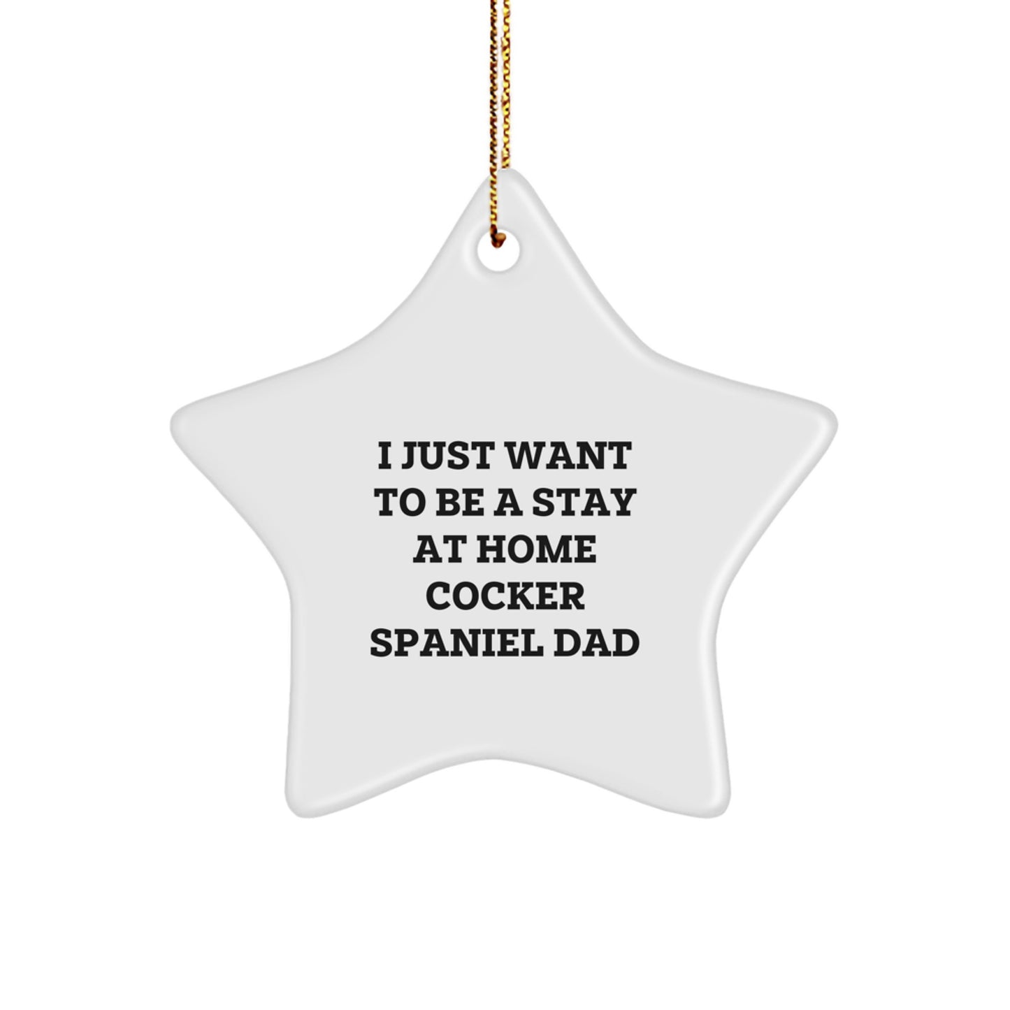 Cocker Spaniel Dad Gifts from Men for Christmas Unique Star Ornament - Image 1