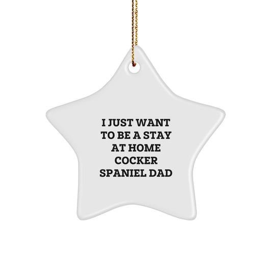 Cocker Spaniel Dad Gifts from Men for Christmas Unique Star Ornament - Image 1