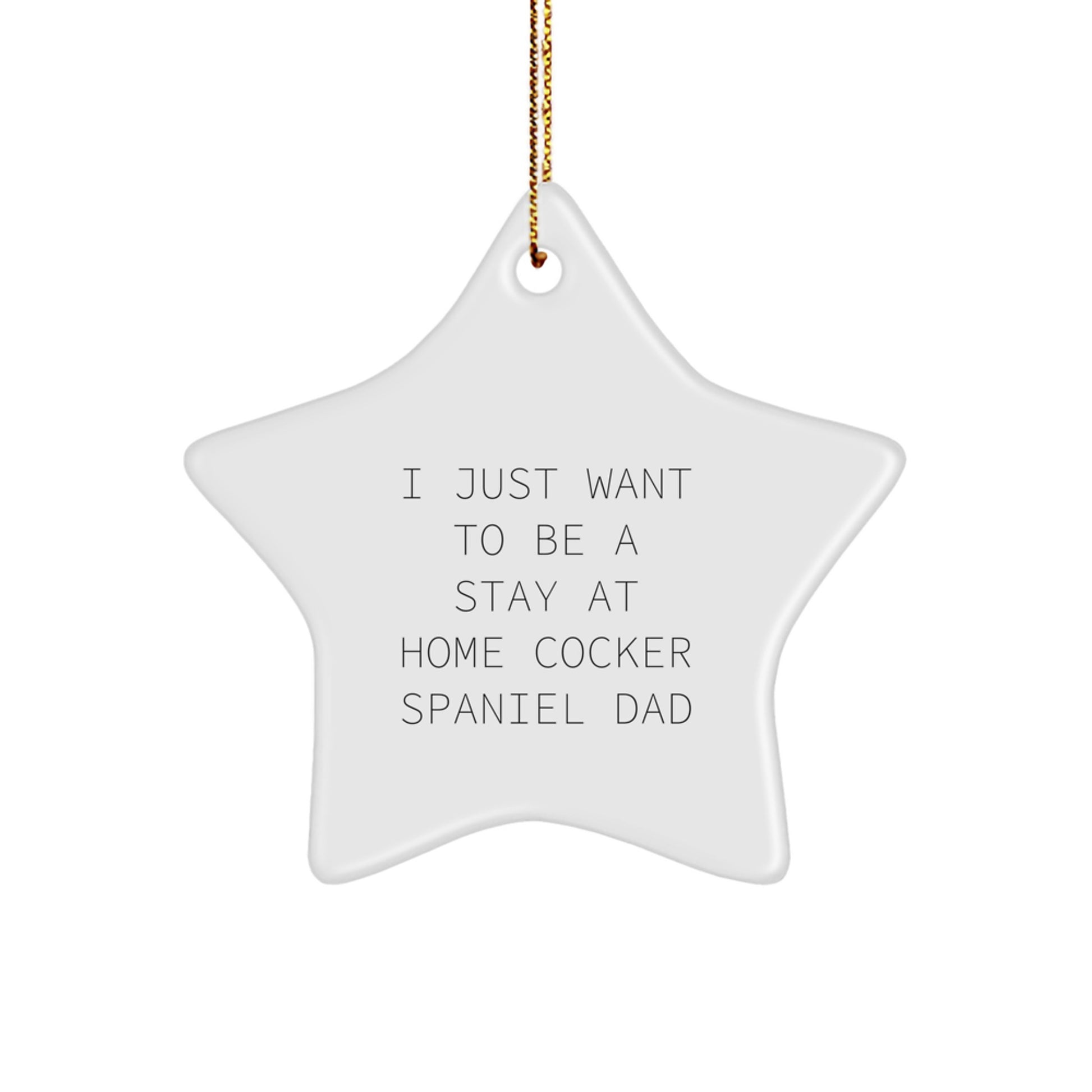 Funny Cocker Spaniel Dog Dad Gifts for Christmas Unique Star Ornament from Family - Image 1