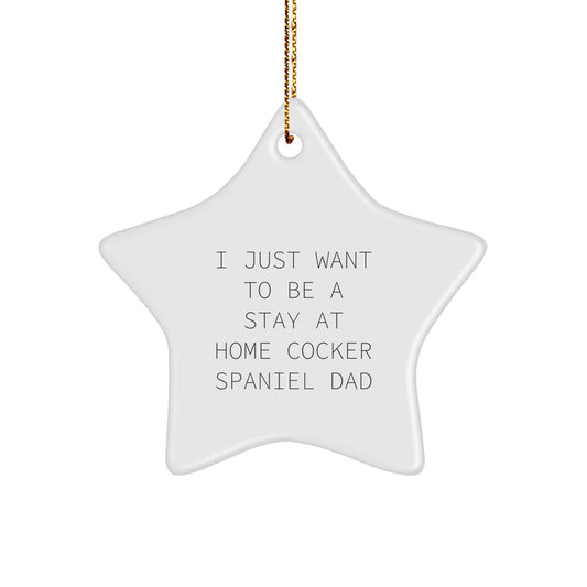 Funny Cocker Spaniel Dog Dad Gifts for Christmas Unique Star Ornament from Family - Image 1