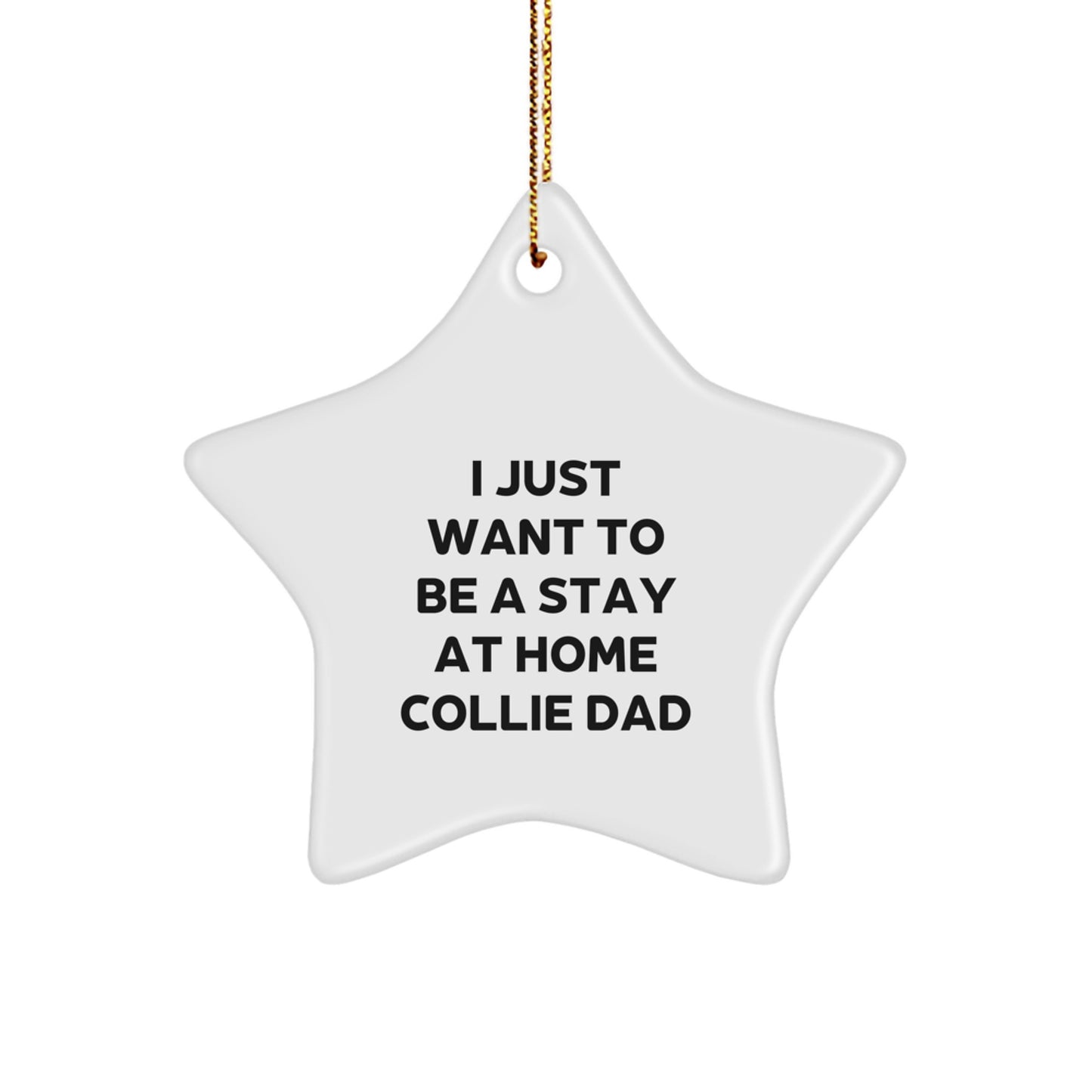 Funny Collie Dog Star Ornament Gifts for Dad from Family this Christmas - Image 1