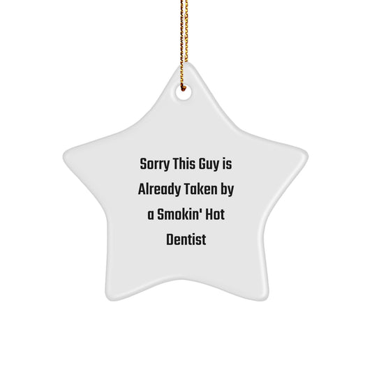 Funny Dentist Star Ornament Gifts from Friends, Coworkers, Family to Dentist Men, Women, Christmas Unique Decorations - Image 1
