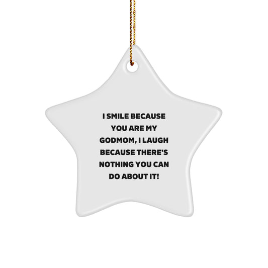 Funny Godmom Star Ornament Gifts from Friends for Christmas Unique - Image 1