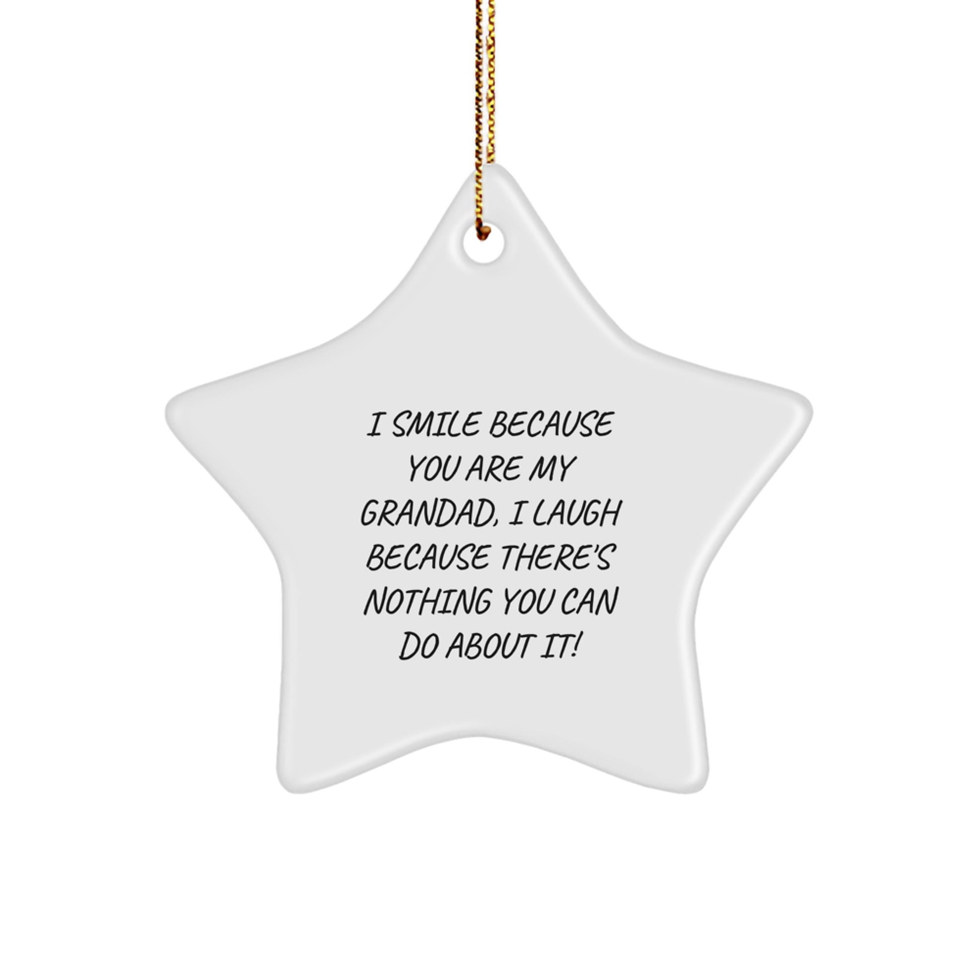 Funny Grandad Star Ornament Gifts from Men to Grandad for Christmas Unique Gifts - Image 1