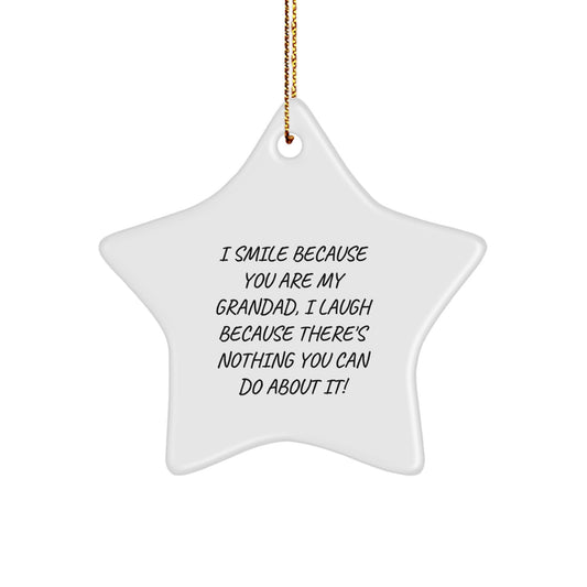 Funny Grandad Star Ornament Gifts from Men to Grandad for Christmas Unique Gifts - Image 1