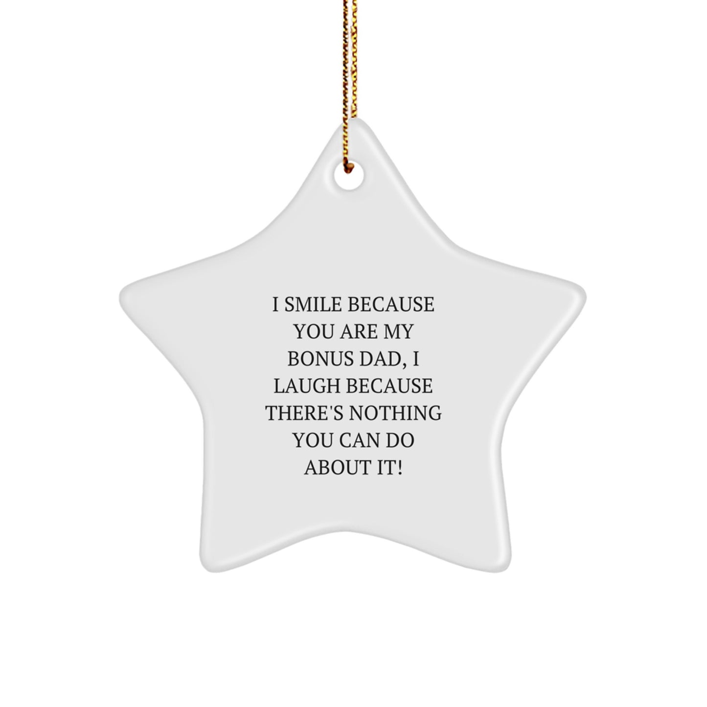 Funny Bonus Dad Gifts from Men, Star Ornament for Bonus Dads, Christmas Unique Gifts for Him - Image 1