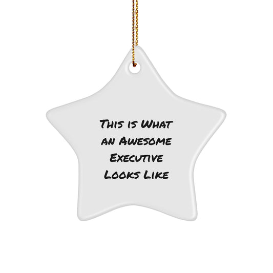 Executive Star Ornaments Funny Quote Gifts from Friends and Family for Christmas Unique Star Gifts - Image 1