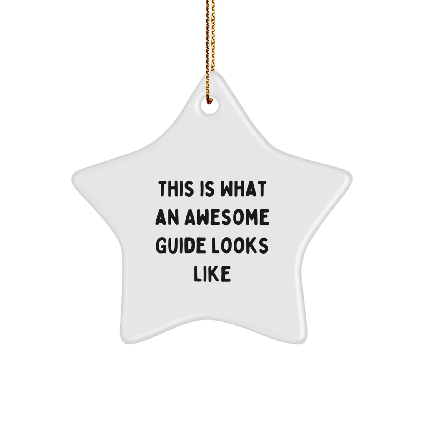 Funny Guide Gifts for Guide Lovers, This Is What An Awesome Guide Looks Like Star Ornament, Christmas Unique Gifts from Family - Image 1