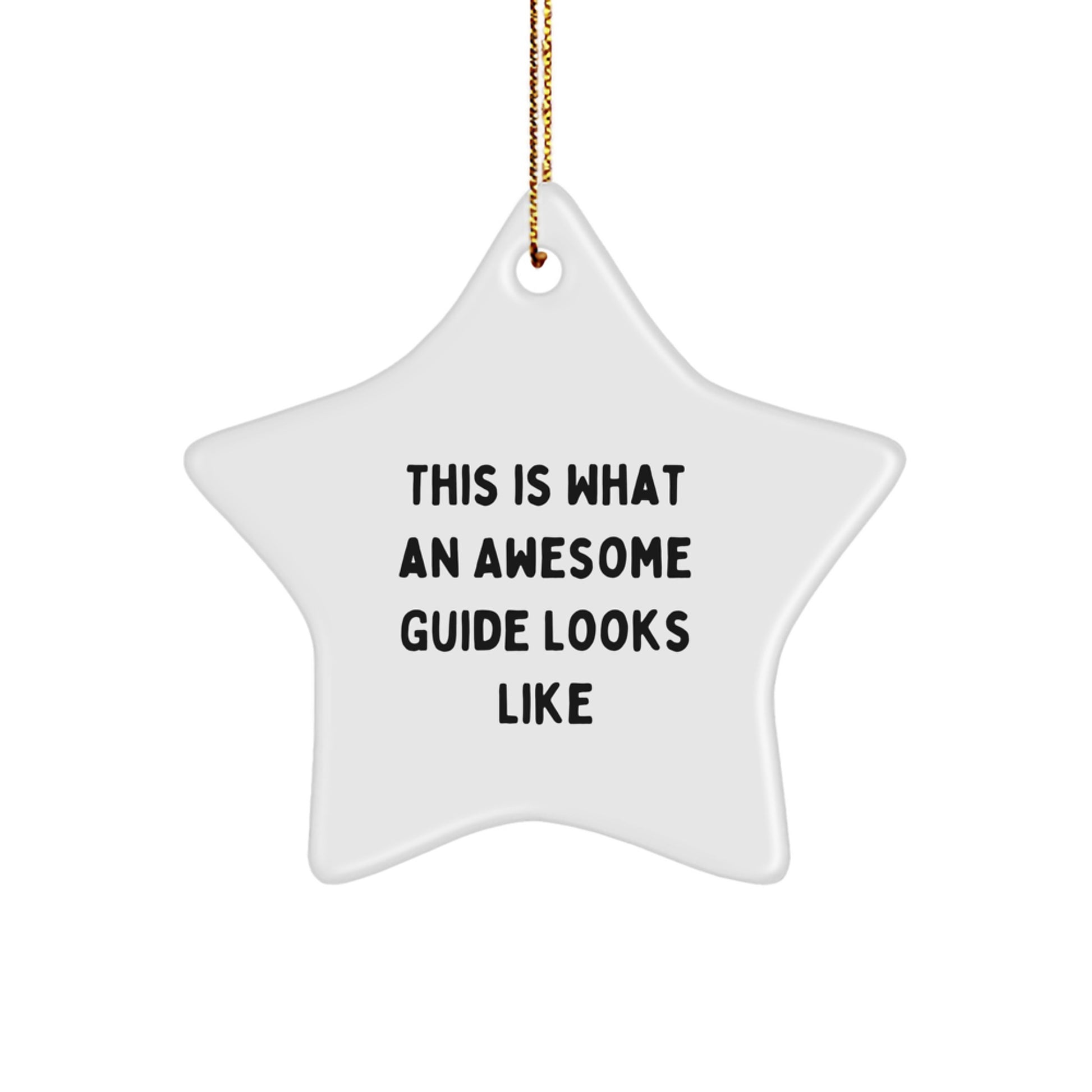 Funny Guide Gifts for Guide Lovers, This Is What An Awesome Guide Looks Like Star Ornament, Christmas Unique Gifts from Family - Image 1