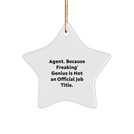 Unique Agent Star Ornament Gifts from Friends for Agent Men at Christmas Time - Image 1