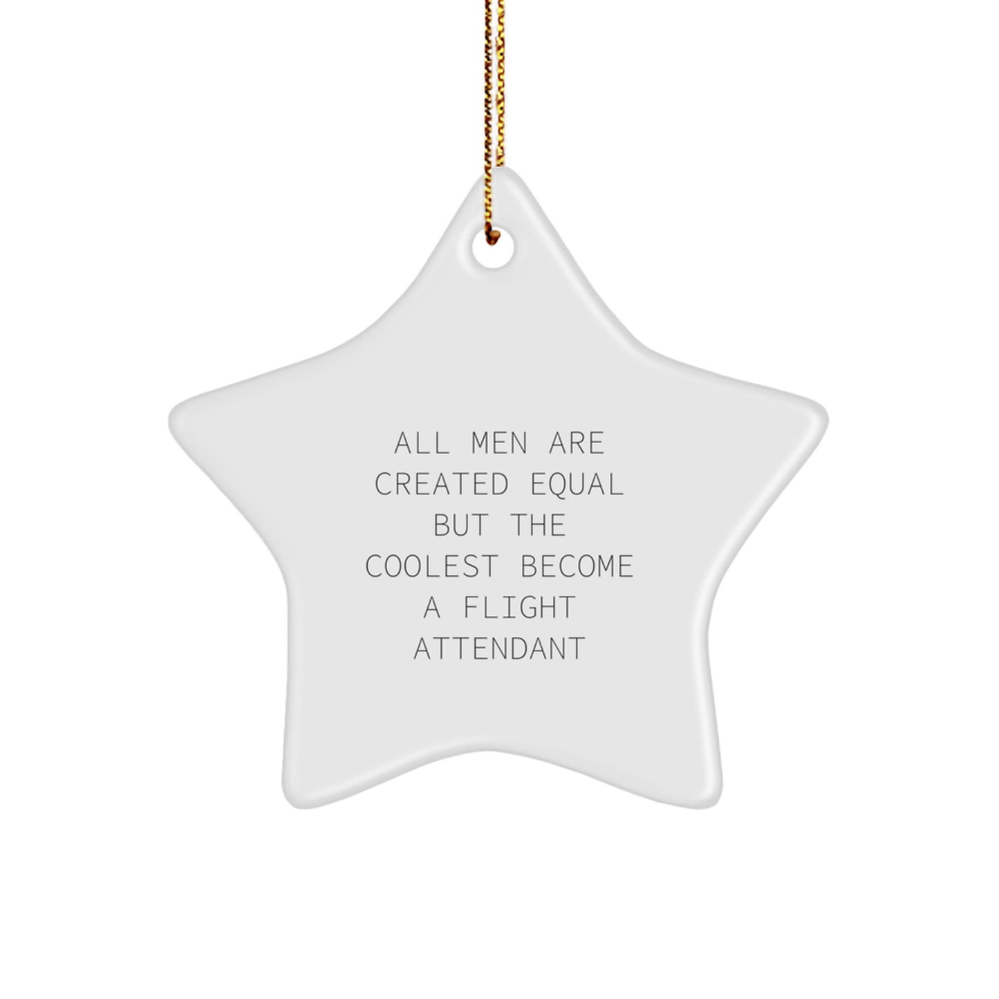 Unique Flight Attendant Gifts Funny Star Ornament for Men, Gifts from Friends, Coworkers, Family, to Flight Attendant, Star Lovers, Christmas Unique Gifts - Image 1