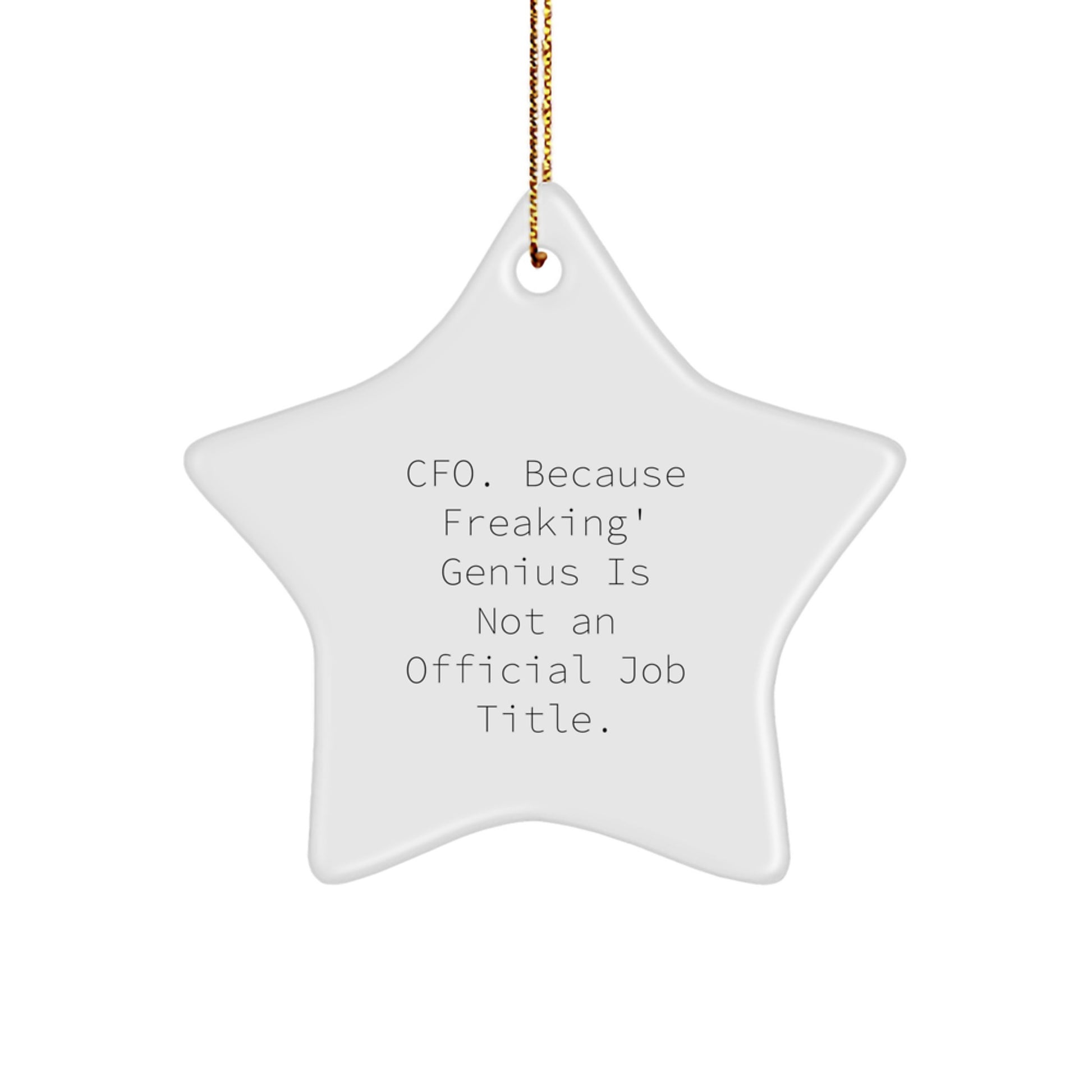 Funny CFO Star Ornaments Funny Gifts from Men to CFO for Christmas Unique Ornaments - Image 1