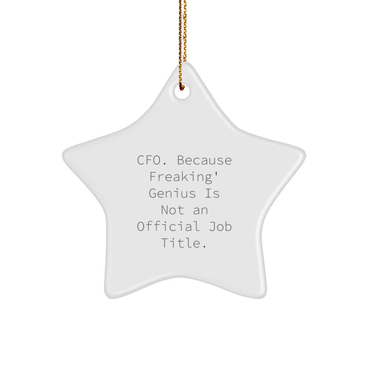 Funny CFO Star Ornaments Funny Gifts from Men to CFO for Christmas Unique Ornaments - Image 1
