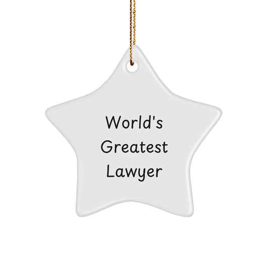 Funny Lawyer Star Ornament Gifts from Men for Lawyer Friends Coworkers Family - Image 1