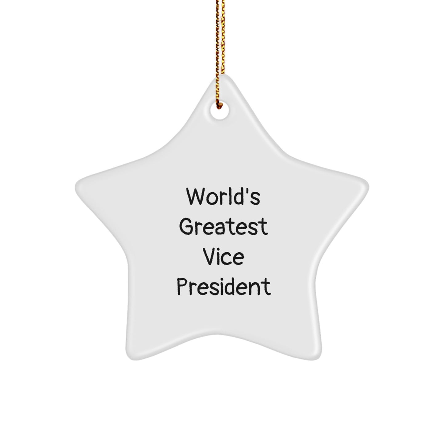 Funny Vice President Gifts from Friends, Star Ornament for Vice President, Christmas Unique Star Decoration for Office or Home - Image 1