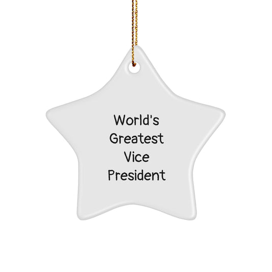 Funny Vice President Gifts from Friends, Star Ornament for Vice President, Christmas Unique Star Decoration for Office or Home - Image 1