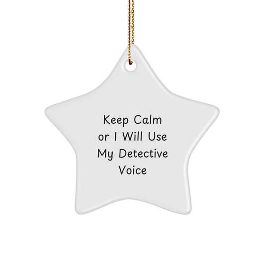 Funny Detective Star Ornament Gifts from Friends, Perfect for Christmas Unique Gifts for Detective Fans - Image 1